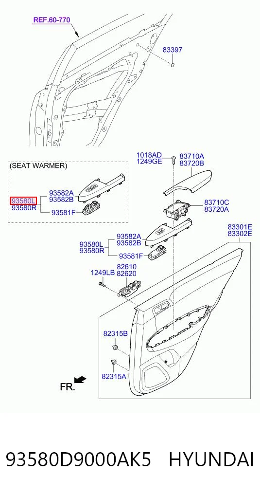 93580D9000AK5 Hyundai/Kia