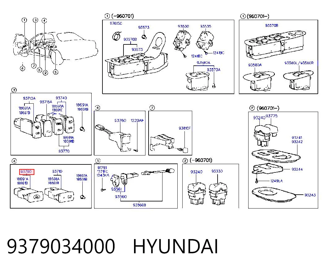 Comprar Botón de emergencia Hyundai Sonata III Y-3 a bajo precio