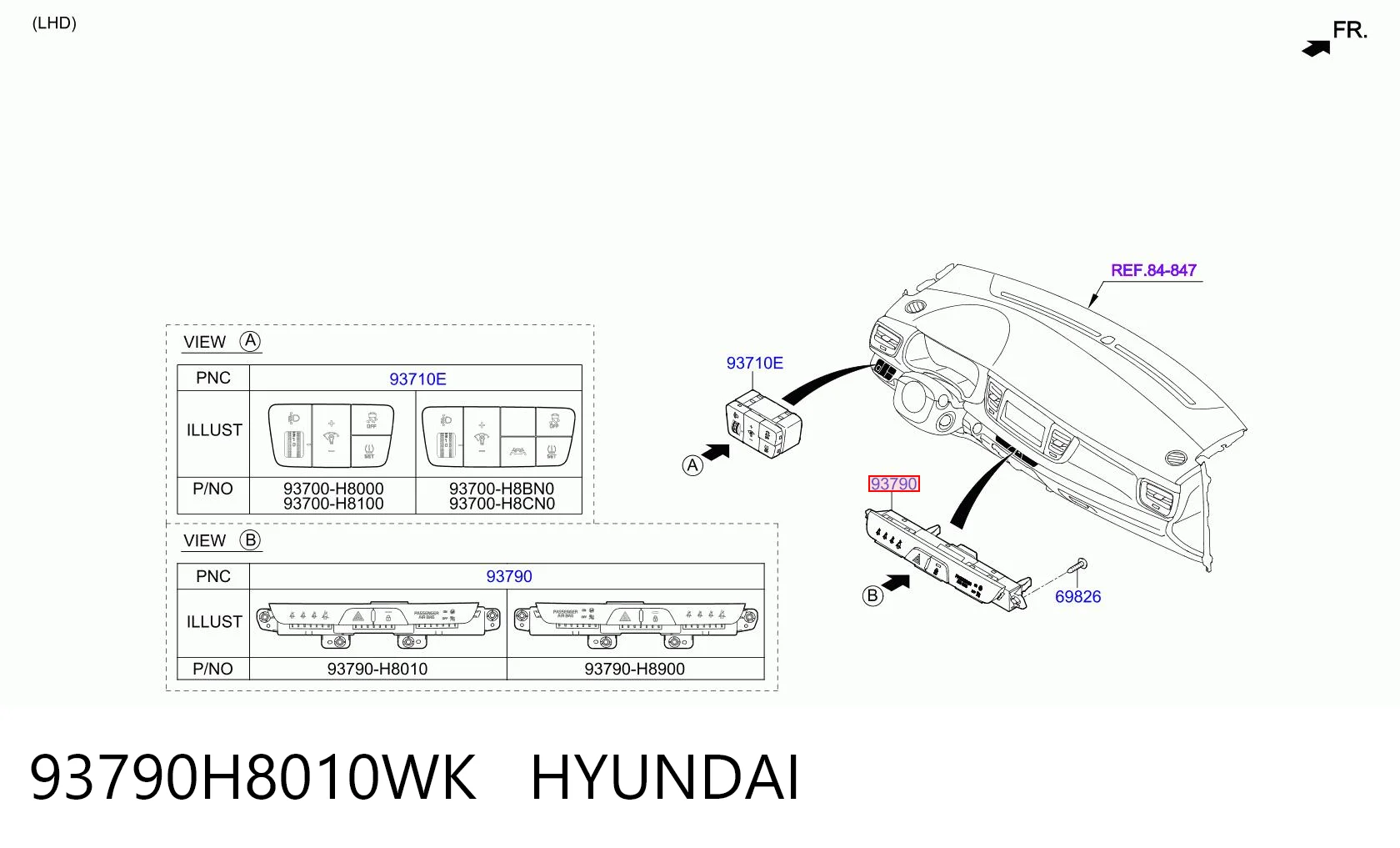 93790H8010WK Hyundai/Kia