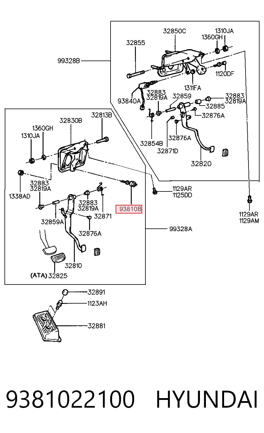 9381022100 Hyundai/Kia Interruptor luces de freno