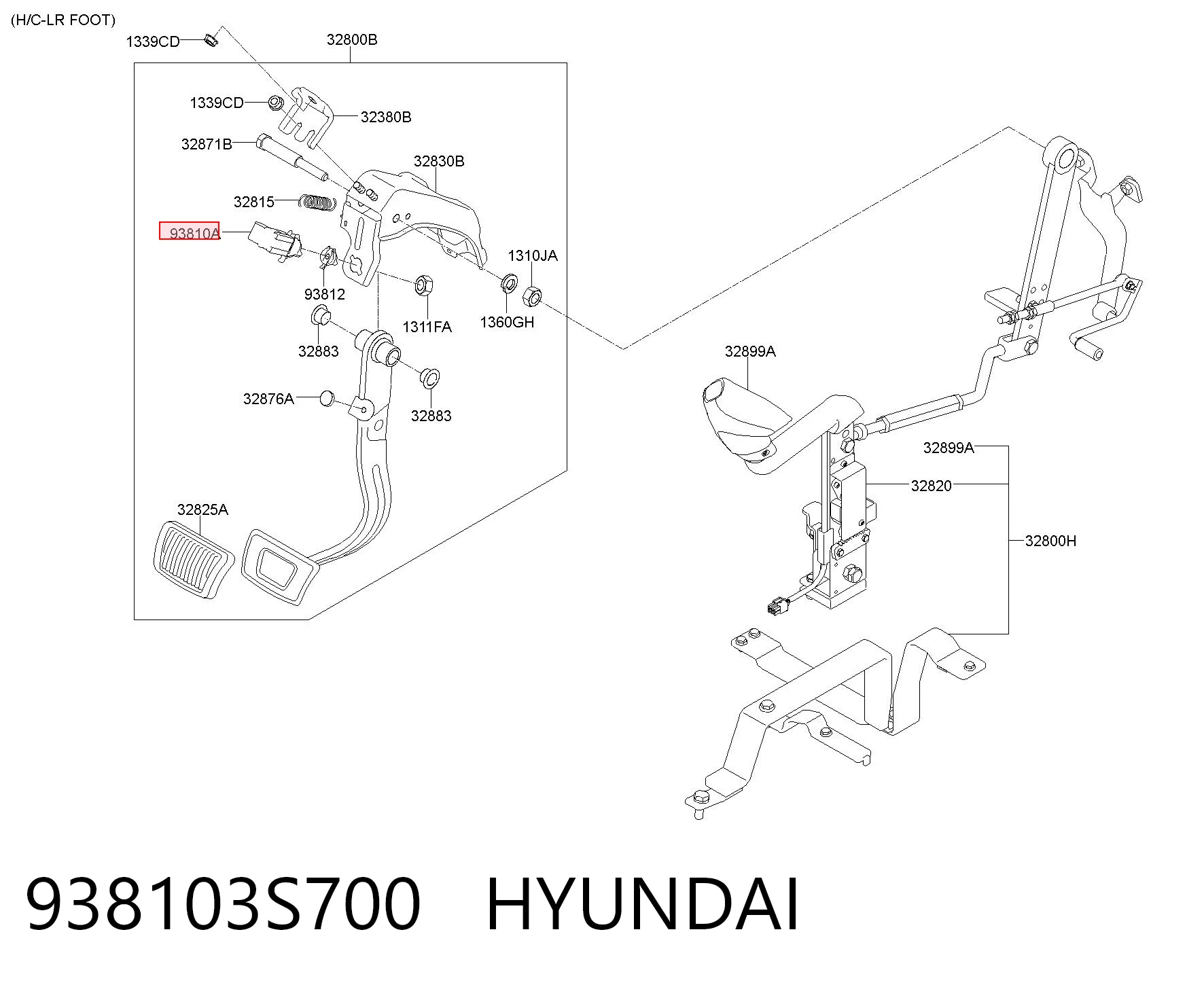 938103S700 Hyundai/Kia Interruptor luces de freno