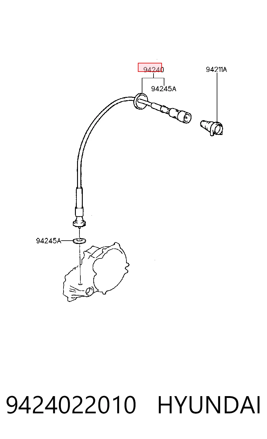 Cable velocímetro para Hyundai Accent X-3