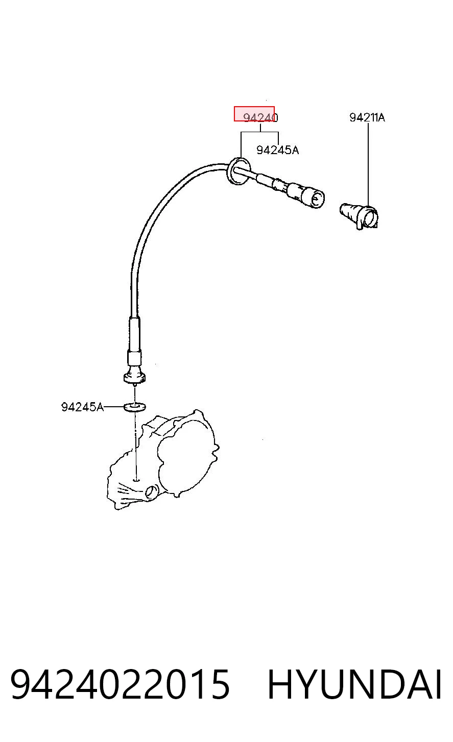 Cable de cuentakilómetros Hyundai Accent  (1994-2001)