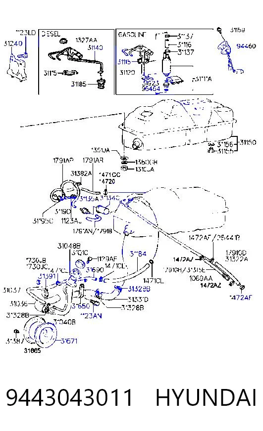 Aforador para Hyundai H100 P
