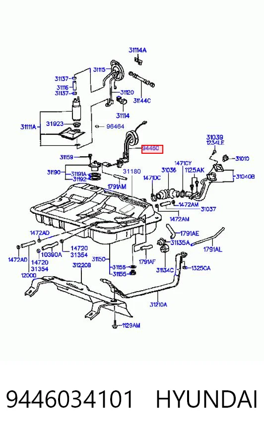 Medidor de combustible para Hyundai Sonata III 