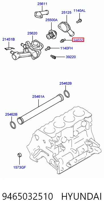 Sensor de temperatura del líquido refrigerante 9465032510 HYUNDAI