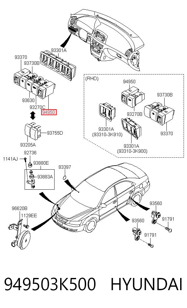 949503K500 Hyundai/Kia