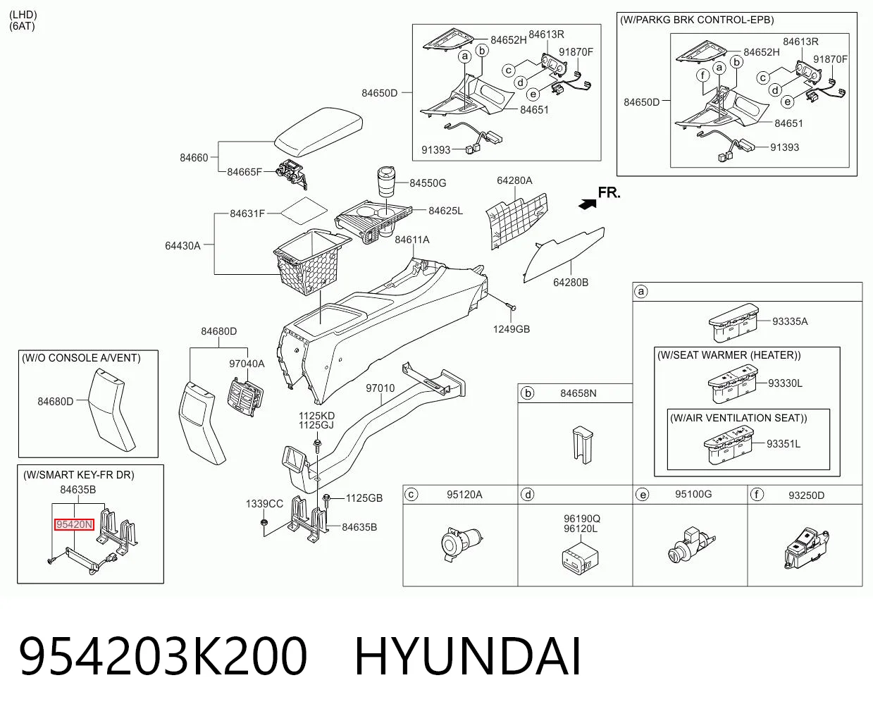 954203K200 Hyundai/Kia Antena de tiburón