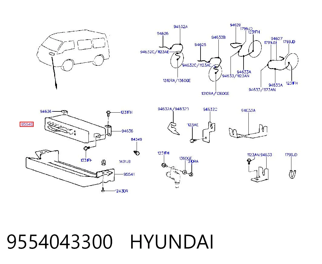 Módulo de control de ESP 9554043300 HYUNDAI