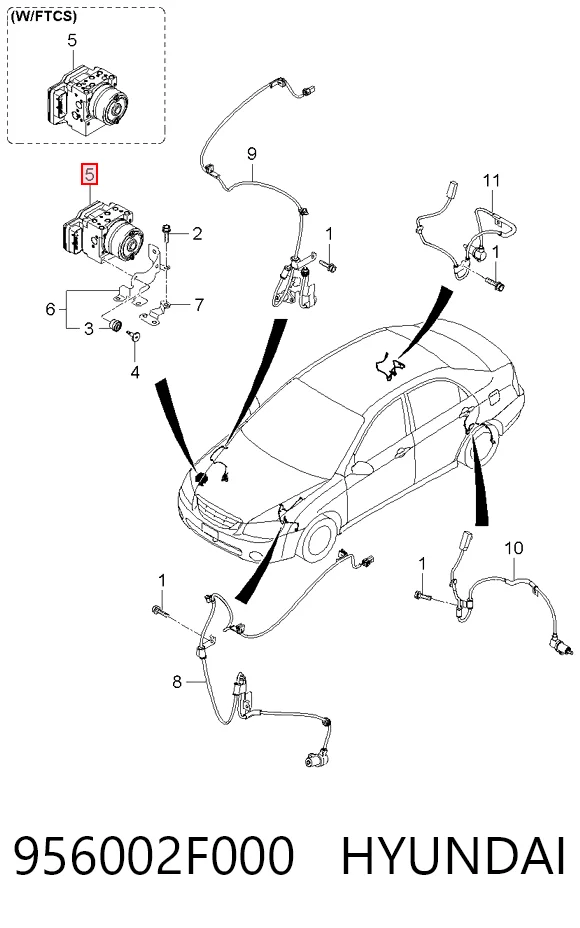 Unidad de control ABS hidráulico para KIA Cerato I LD