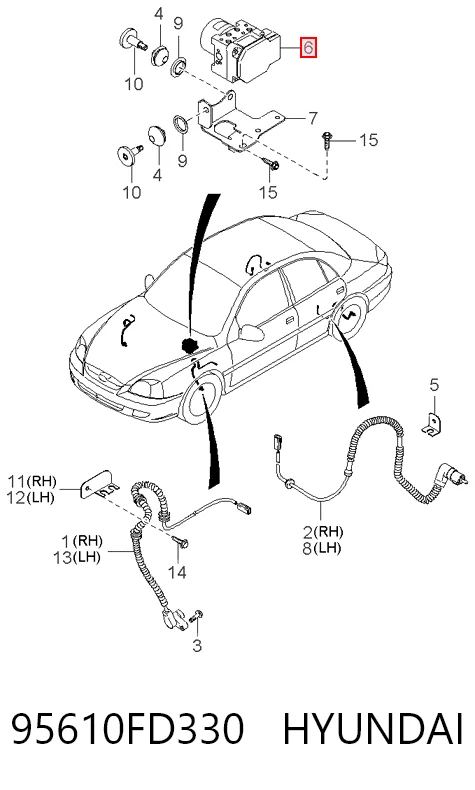 Unidad de control ABS hidráulico para KIA Rio I DC