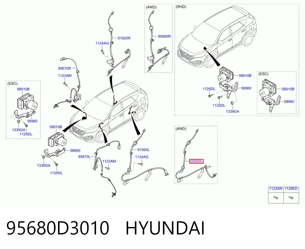 95680D3010 Hyundai/Kia