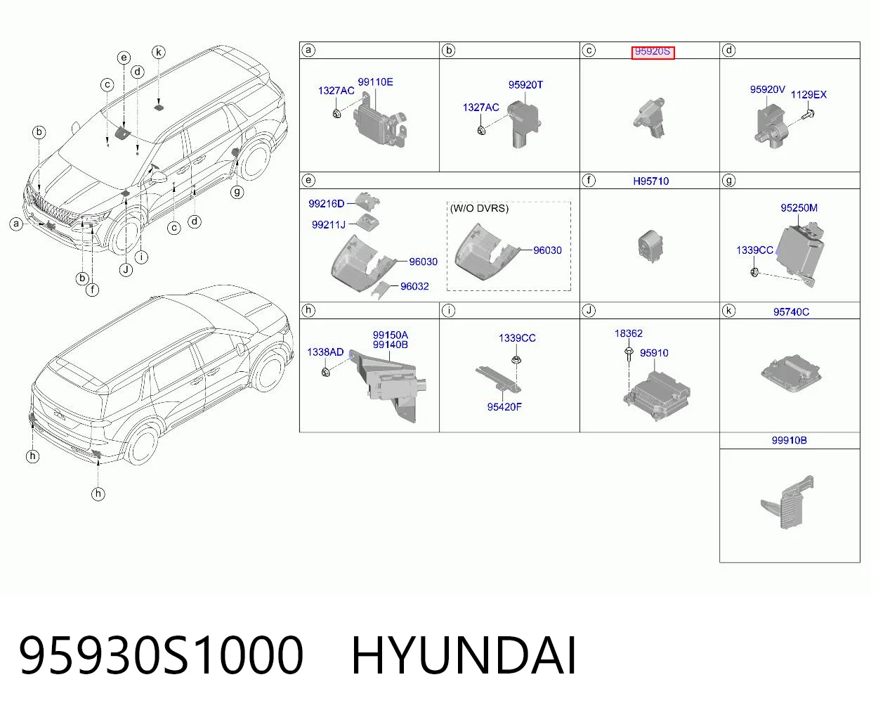 95930S1000 Hyundai/Kia Sensor de airbag delantero