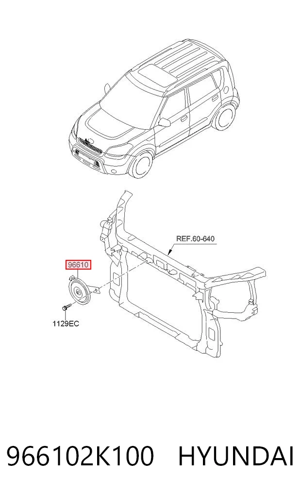 Claxon KIA Soul I hatchback (AM) (2008 - 2013) precio, desde 121,33 EUR