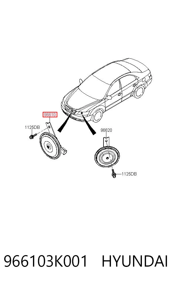 Claxon para Hyundai Sonata V NF
