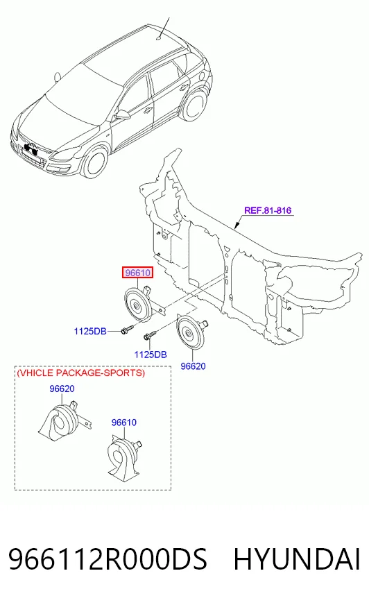 Claxon para Hyundai I30 FD