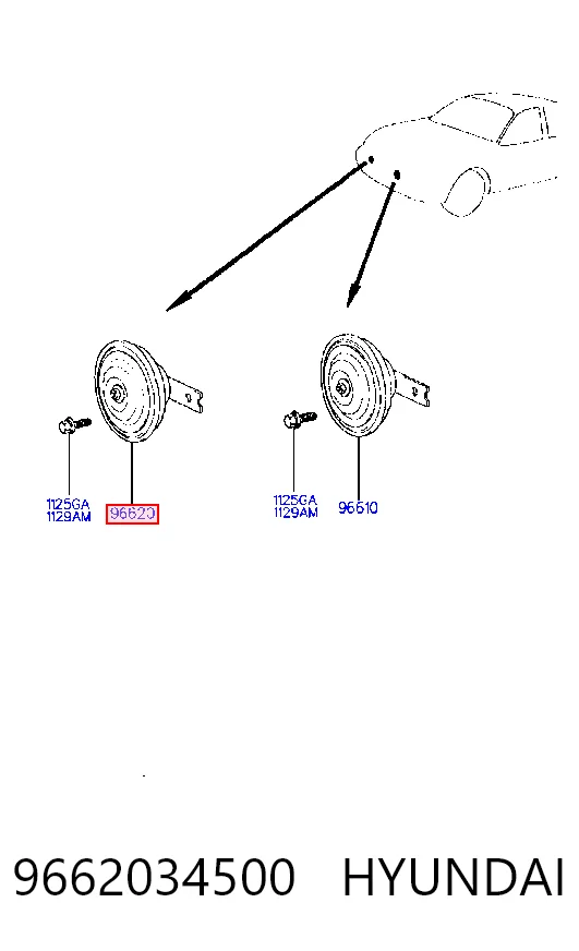 Comprar Claxon Hyundai Sonata III Y-3 a bajo precio
