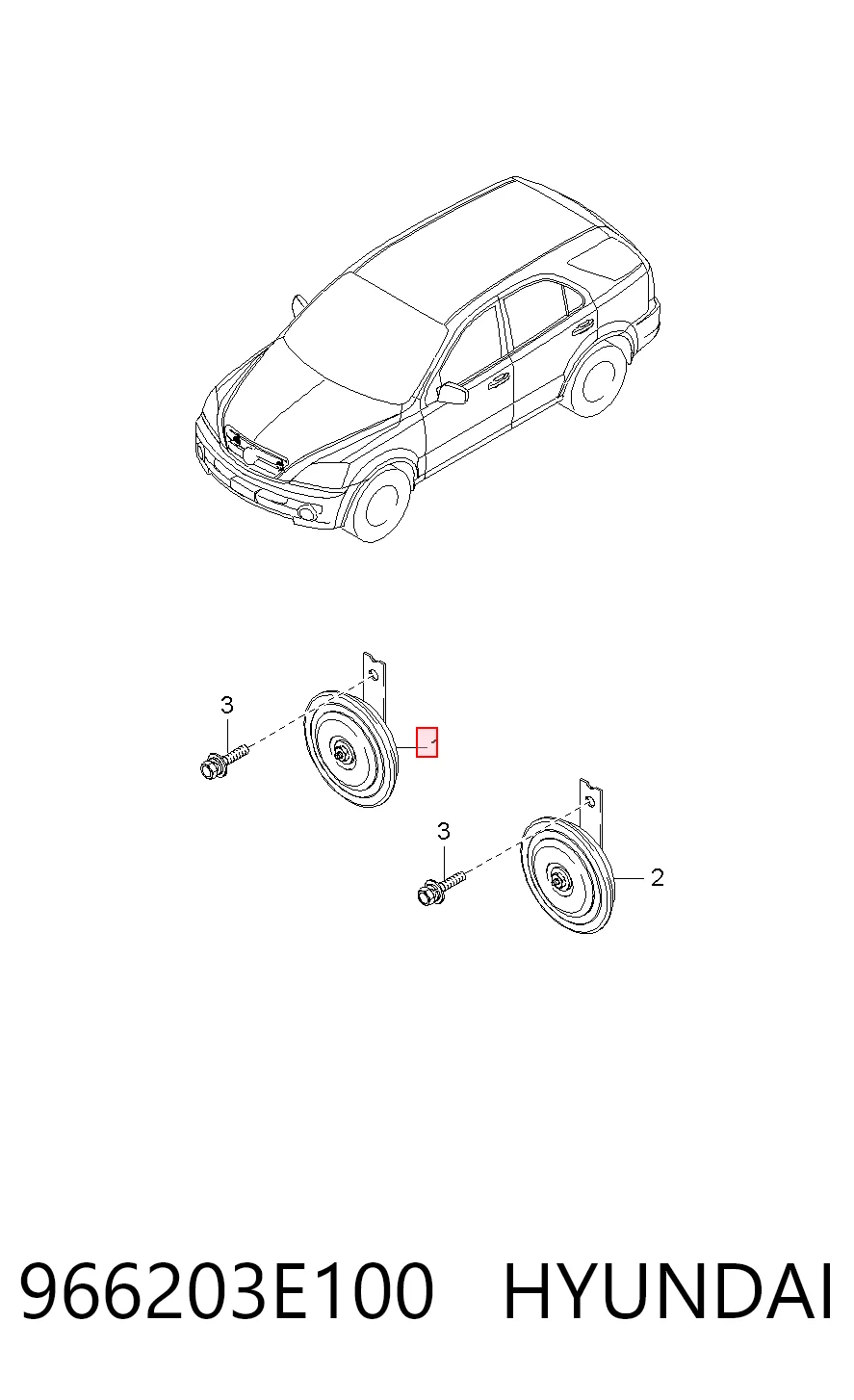 Claxon KIA Sorento I SUV (JC) (2002 - 2006) precio, desde 26,14 EUR