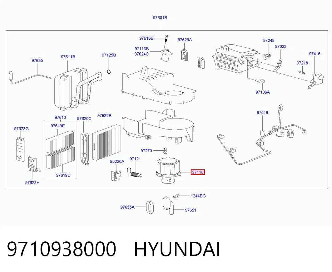 Comprar Motor del ventilador del calefactor Hyundai Santa Fe I SM a bajo precio