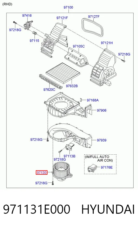 971131E000 Hyundai/Kia Ventilador de habitáculo