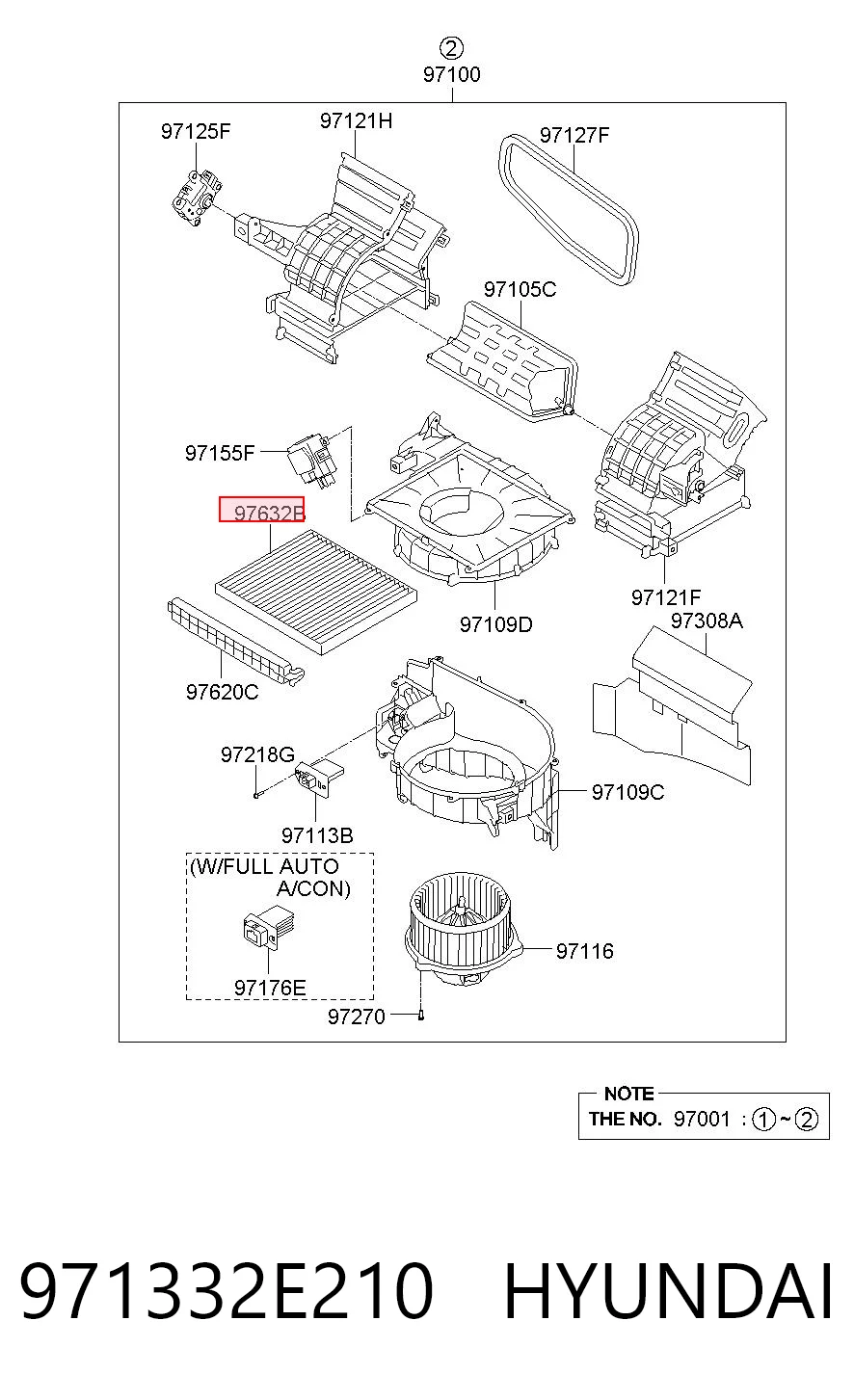 971332E210 Hyundai/Kia Filtro antipolen