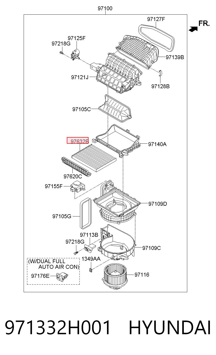 971332H001 Hyundai/Kia Filtro antipolen