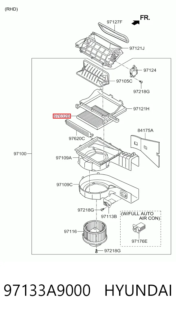97133A9000 Hyundai/Kia Filtro antipolen