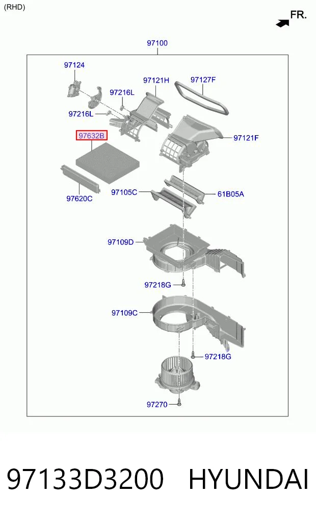 97133D3200 Hyundai/Kia Filtro antipolen