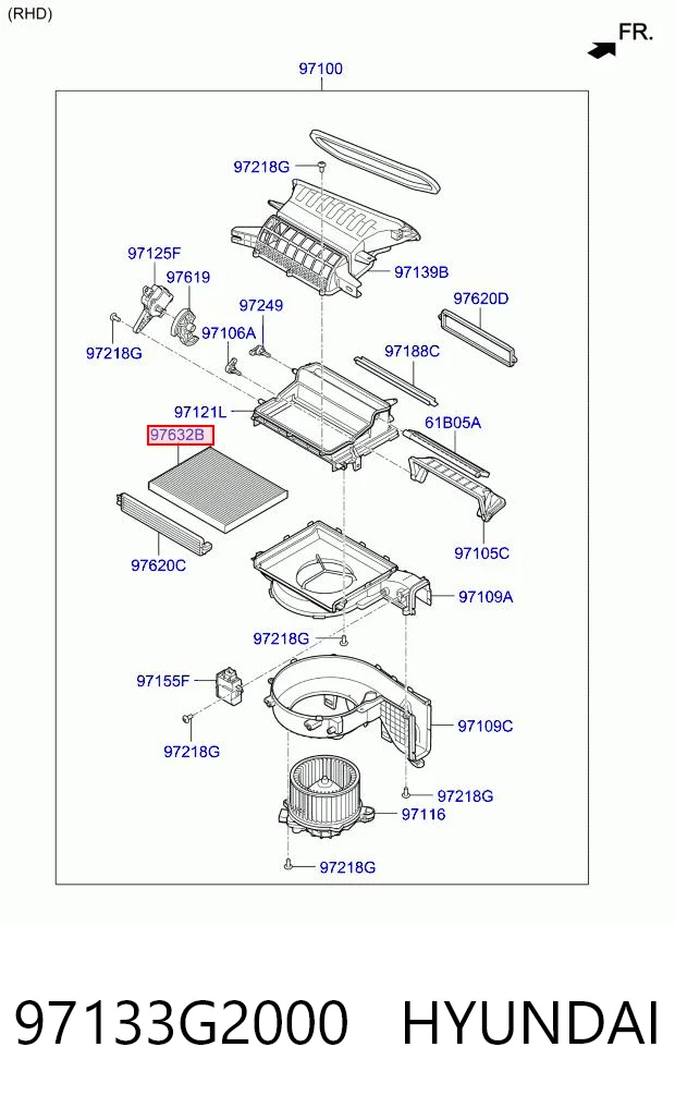 97133G2000 Hyundai/Kia Filtro antipolen