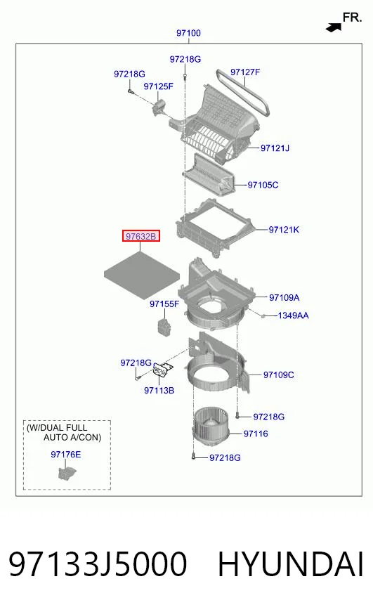 97133J5000 Hyundai/Kia Filtro antipolen