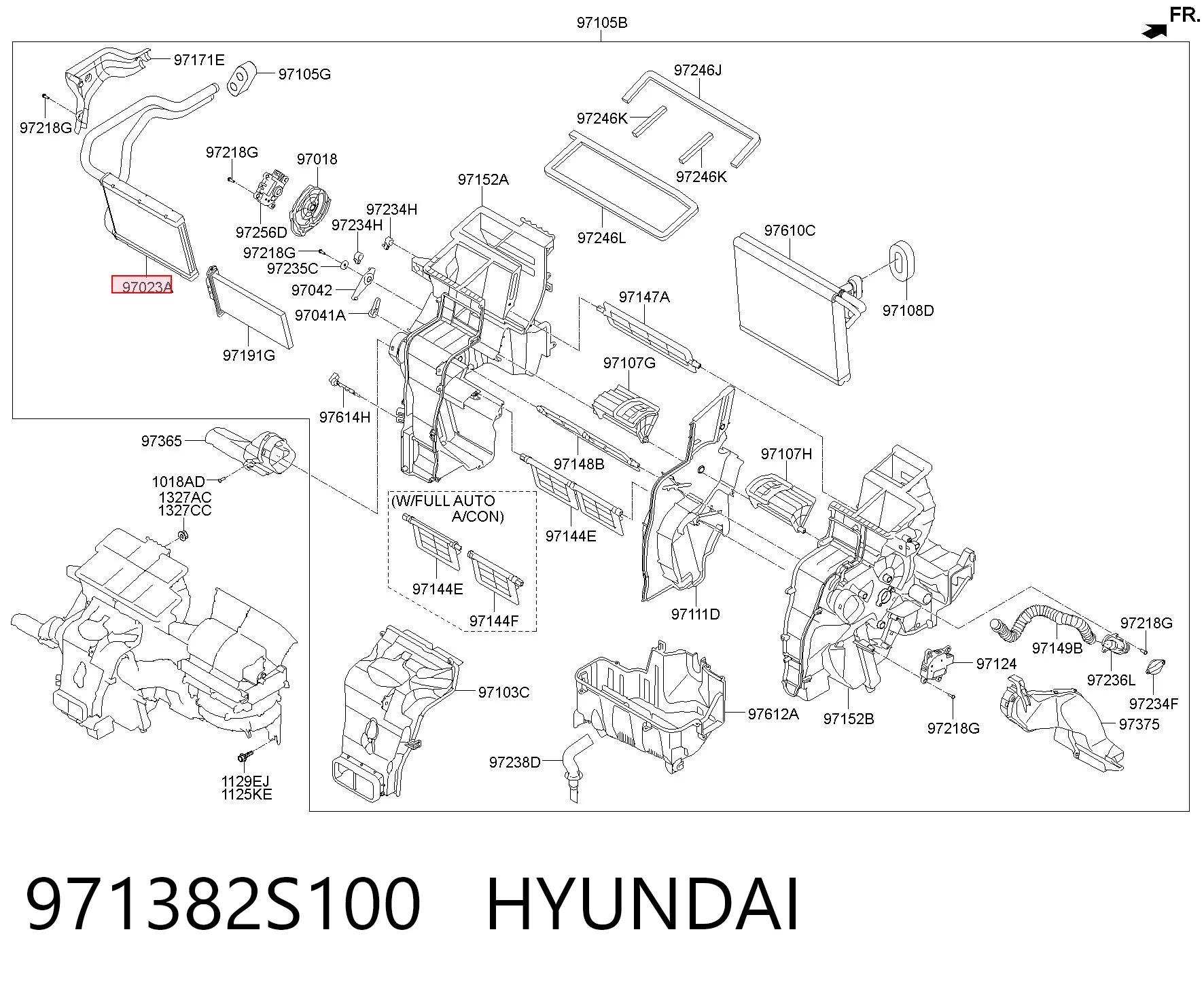 971382S100 Hyundai/Kia Radiador interior