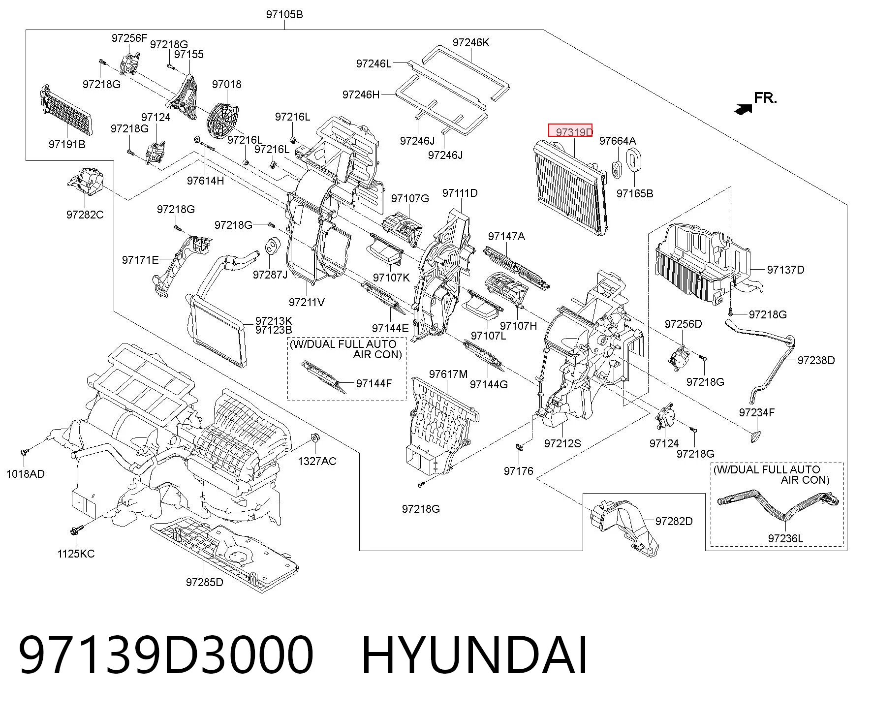 Evaporador, aire acondicionado para Hyundai Tucson III TL