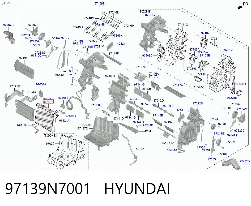 Evaporador, aire acondicionado Hyundai Tucson IV (2020-2026)
