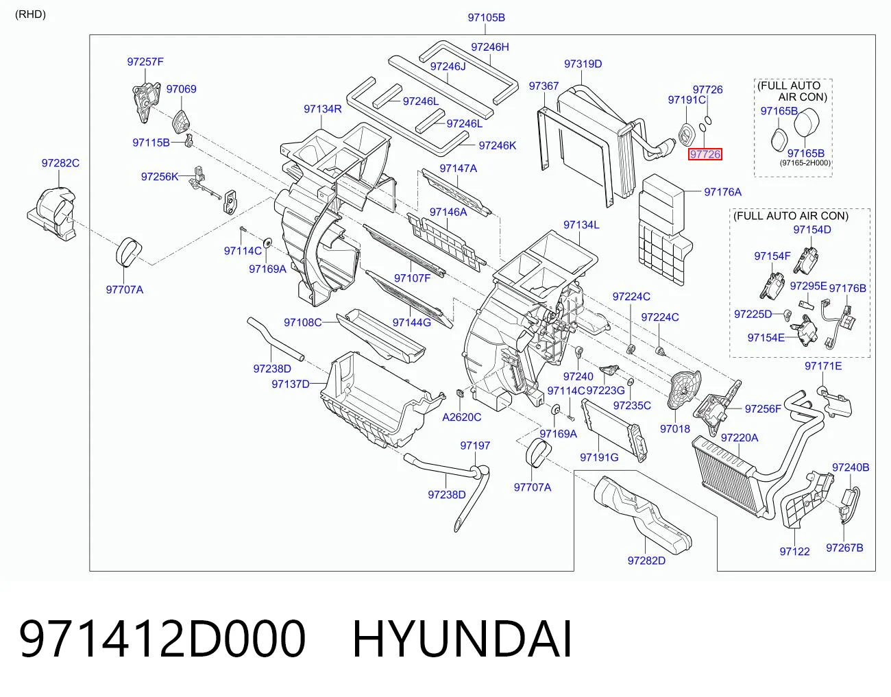 971412D000 Hyundai/Kia Anillo de sellado de la manguera de retorno del compresor
