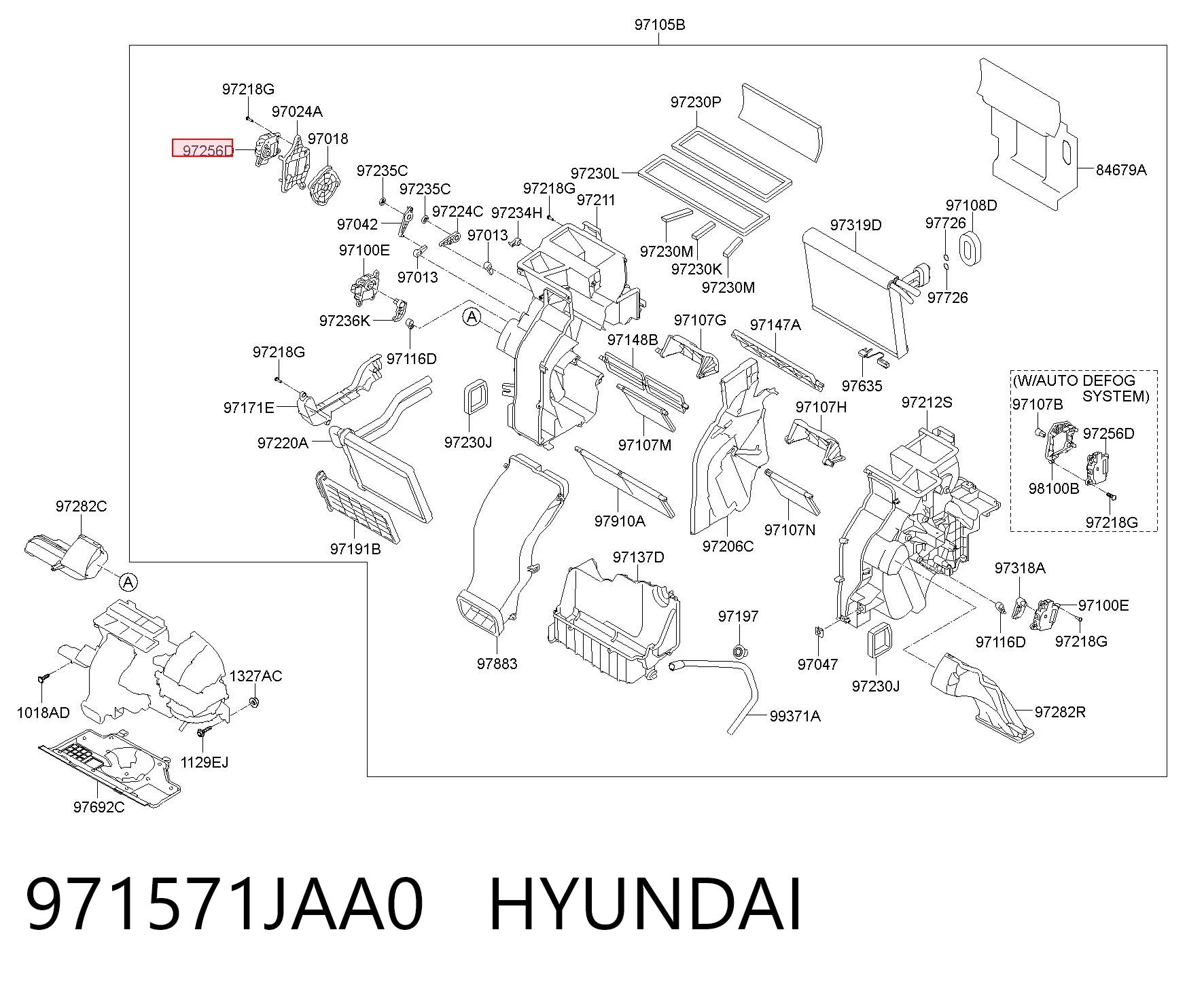 971571JAA0 Hyundai/Kia Actuador de compuerta de calefacción