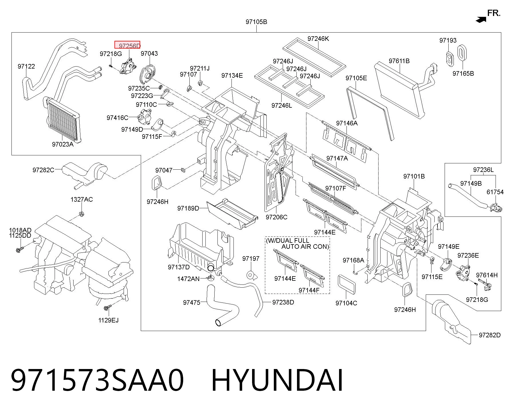 971573SAA0 Hyundai/Kia Actuador de compuerta de calefacción