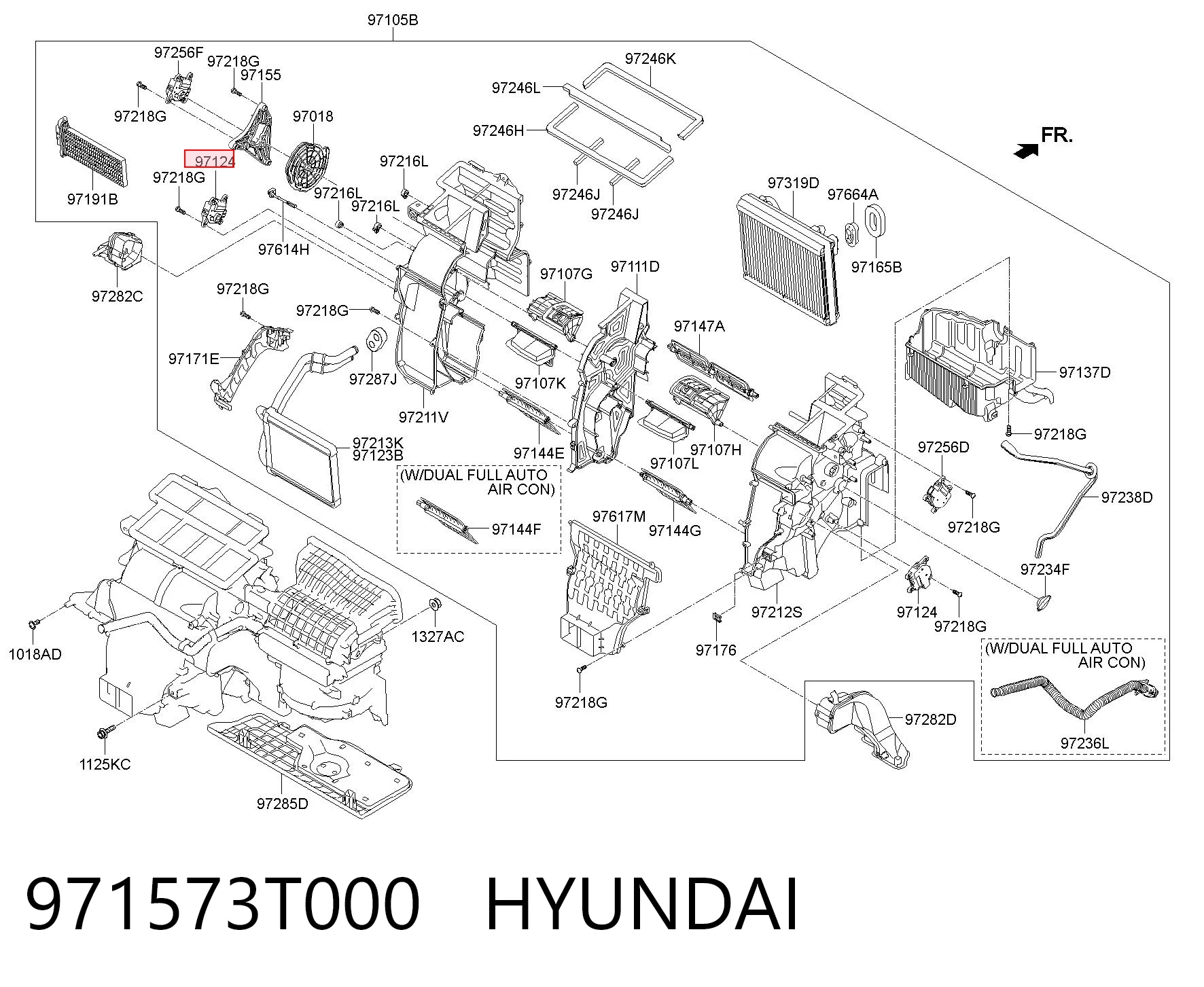 971573T000 Hyundai/Kia Actuador de compuerta de calefacción