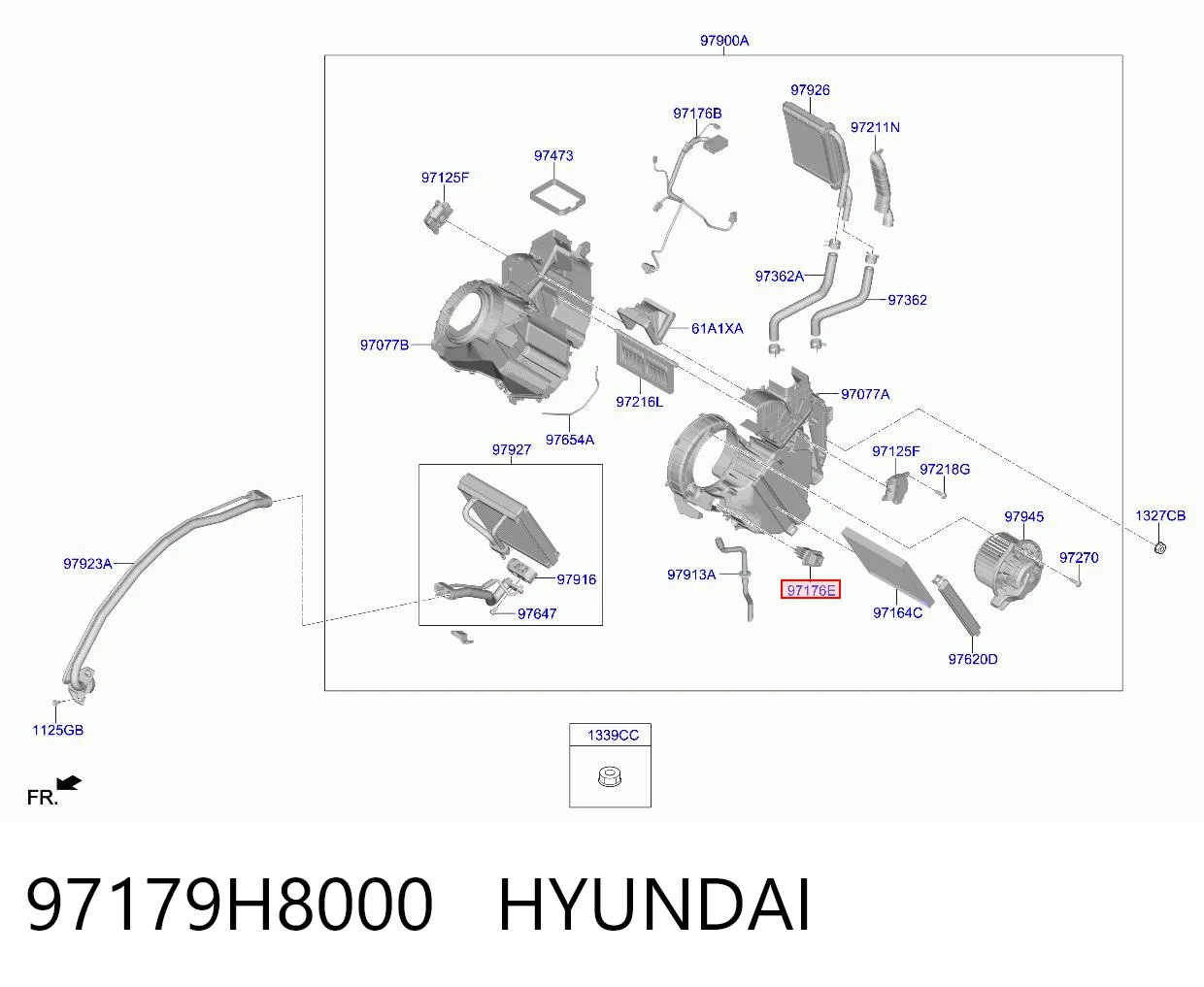 97179H8000 Hyundai/Kia Resistencia de calefacción
