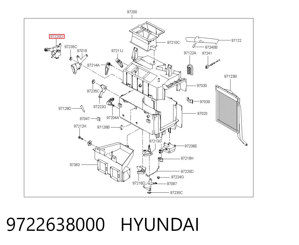 Comprar Actuador de compuerta de la calefacción Hyundai Santa Fe I SM