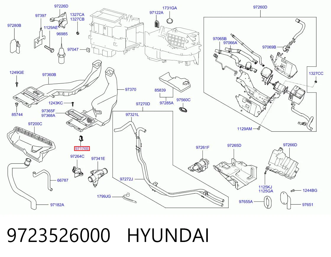 9723526000 Hyundai/Kia Resistencia de calefacción