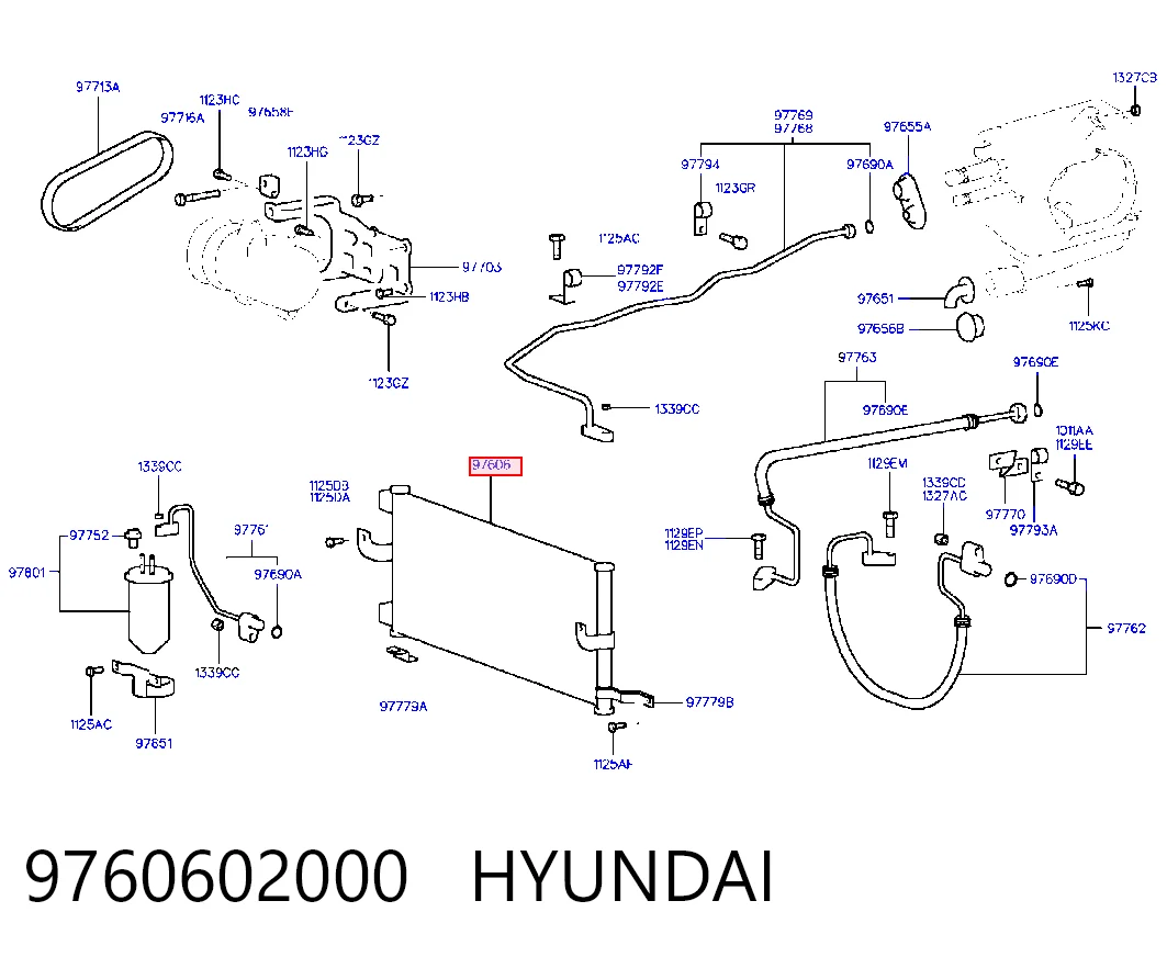  Condensador aire acondicionado Hyundai Atos 