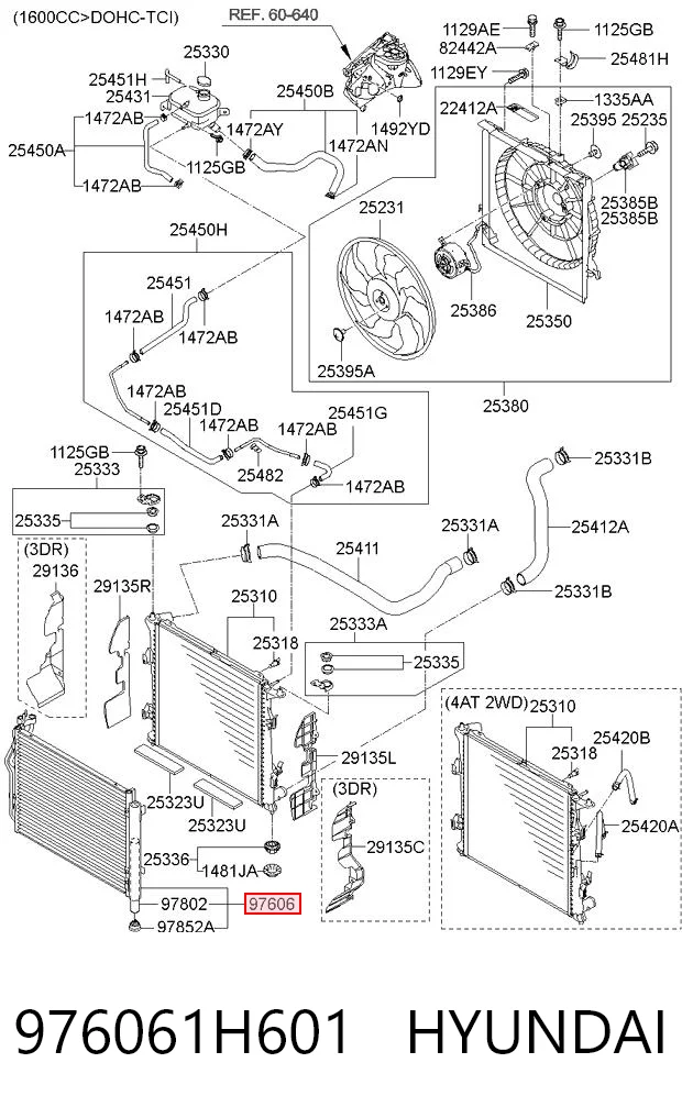 976061H601 Hyundai/Kia