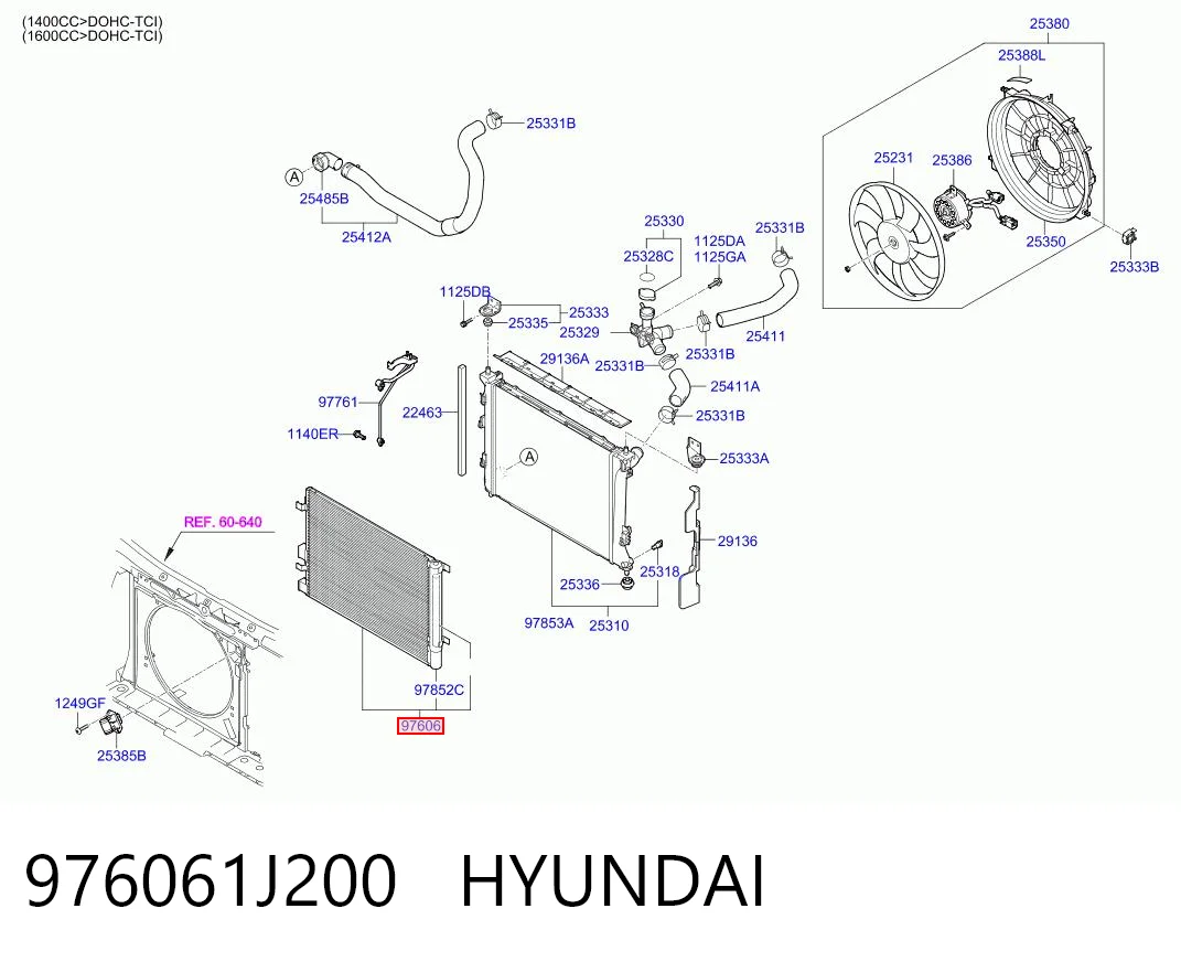976061J200 Hyundai/Kia
