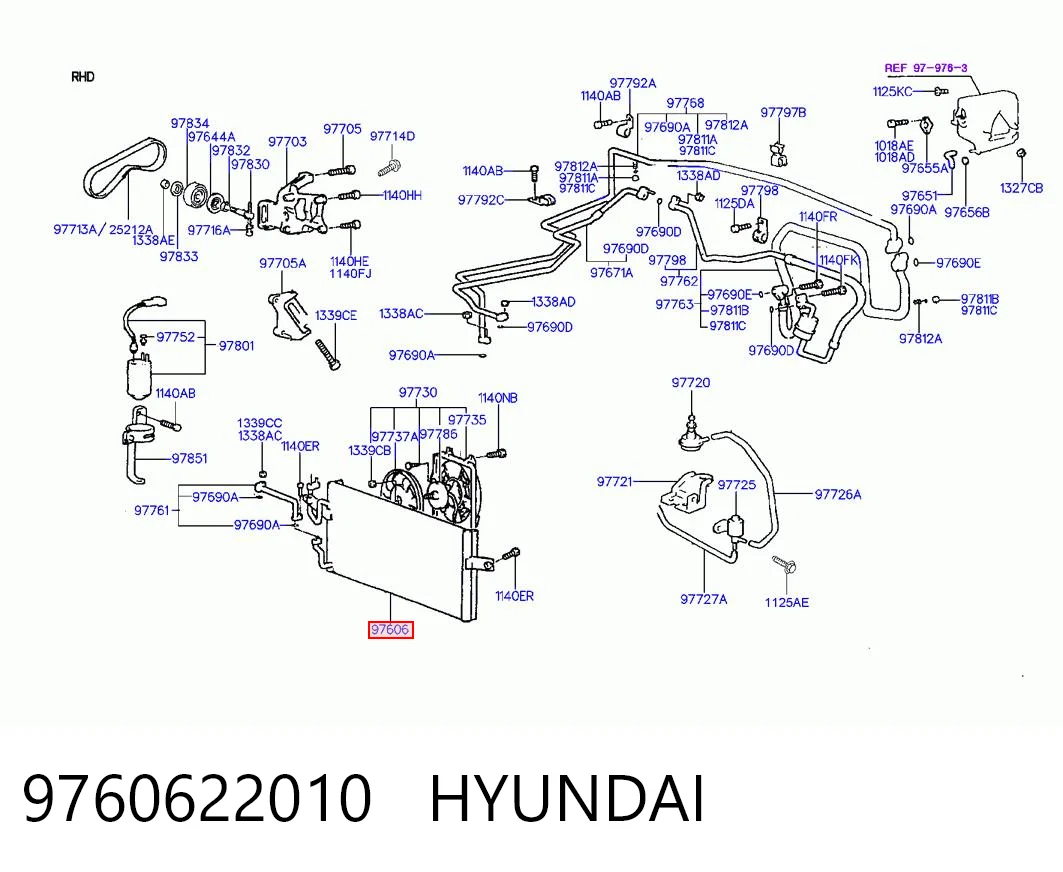 Condensador para Hyundai Accent  (X-3)