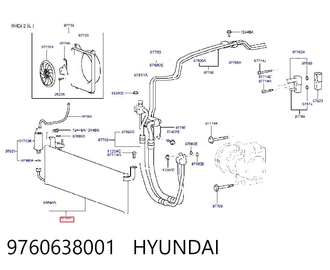 Condensador para Hyundai Sonata (EU4)