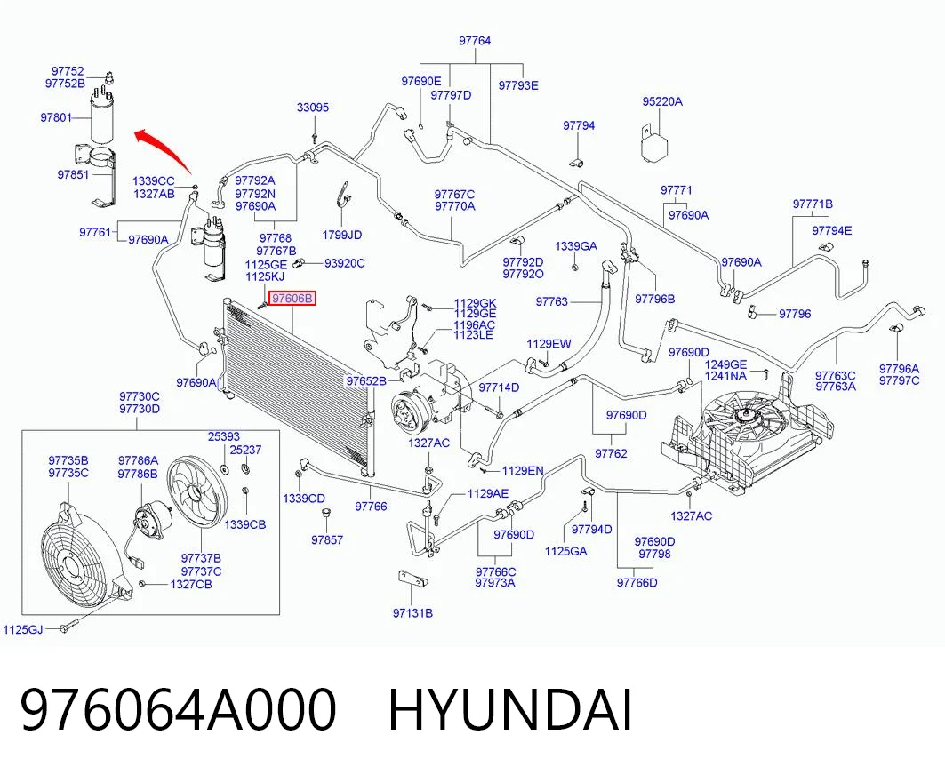 Condensador aire acondicionado para Hyundai H100 P