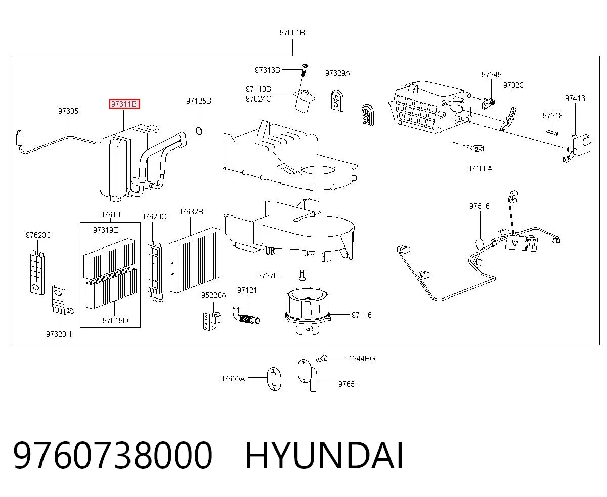 Evaporador de aire acondicionado para Hyundai Sonata EU4