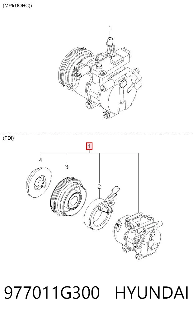 Compresor climatizador KIA Cerato (2004-2008)