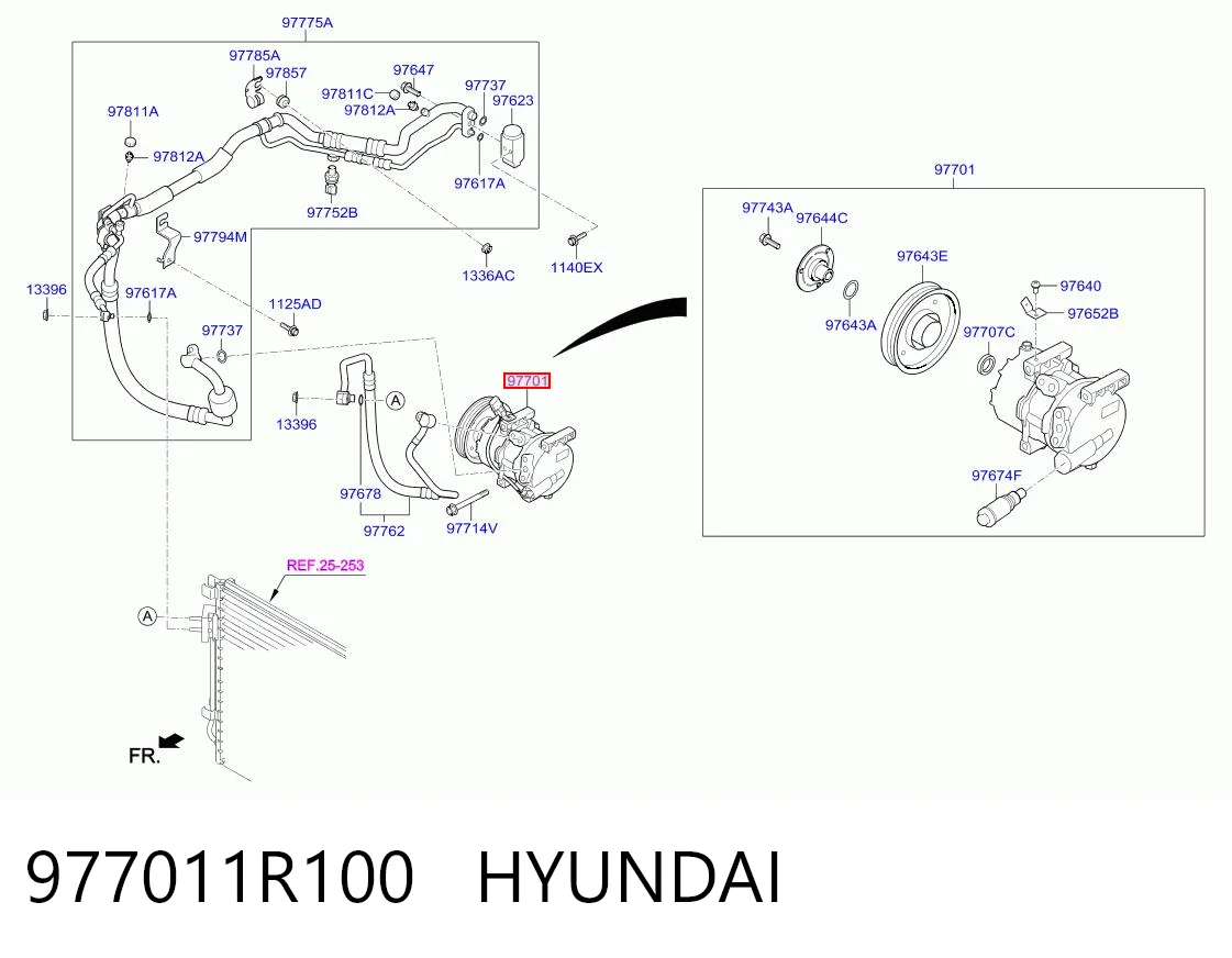 977011R100 Hyundai/Kia Compresor climatizador