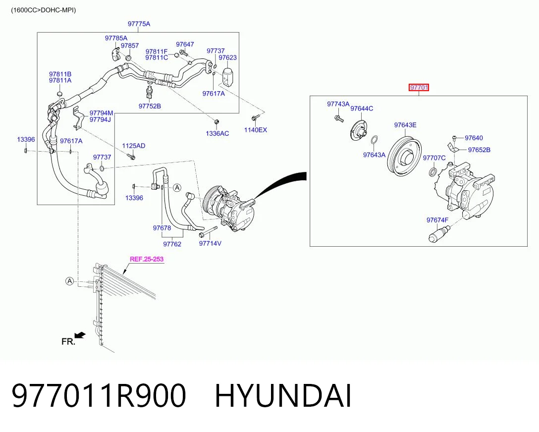 Compresor climatizador para Hyundai Accent IV SB
